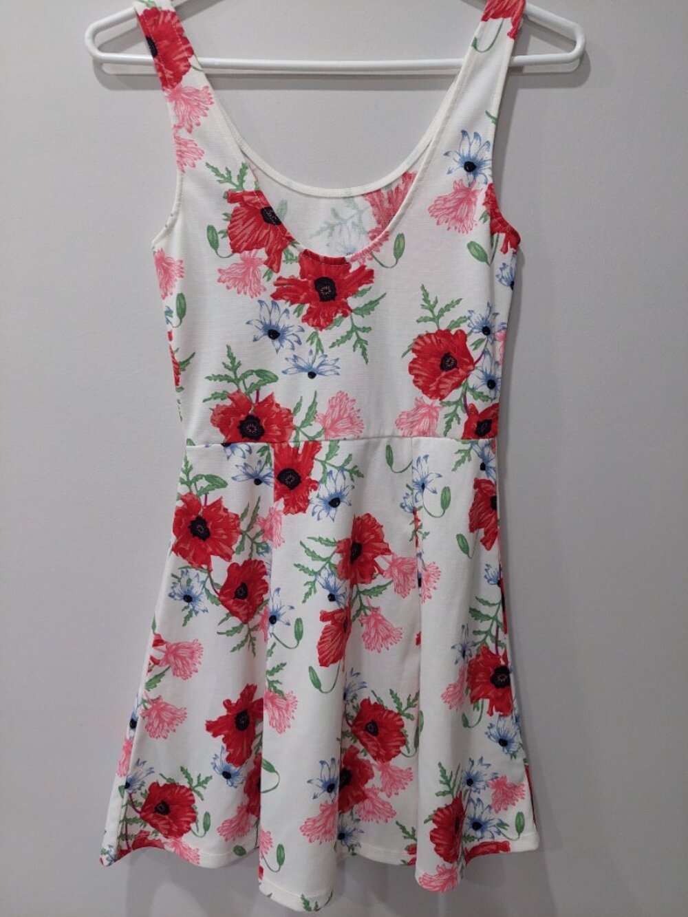 Divided by H&M White Midi Poppy Dress Size 6/4 - Picture 6 of 8